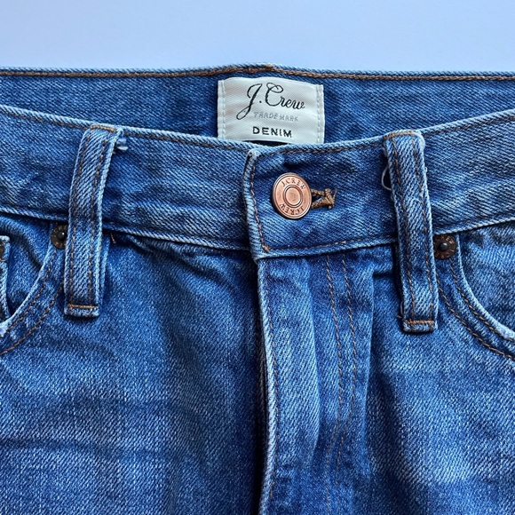 J. Crew Jean Denim skirt EUC raw hem size 26 / small - Picture 3 of 8